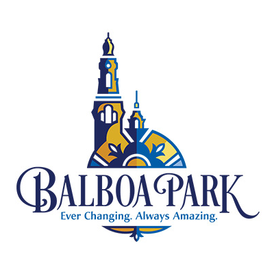 Logo with a stylized building and dome, text reads 'BALBOA PARK' and tagline 'Ever Changing. Always Amazing.'