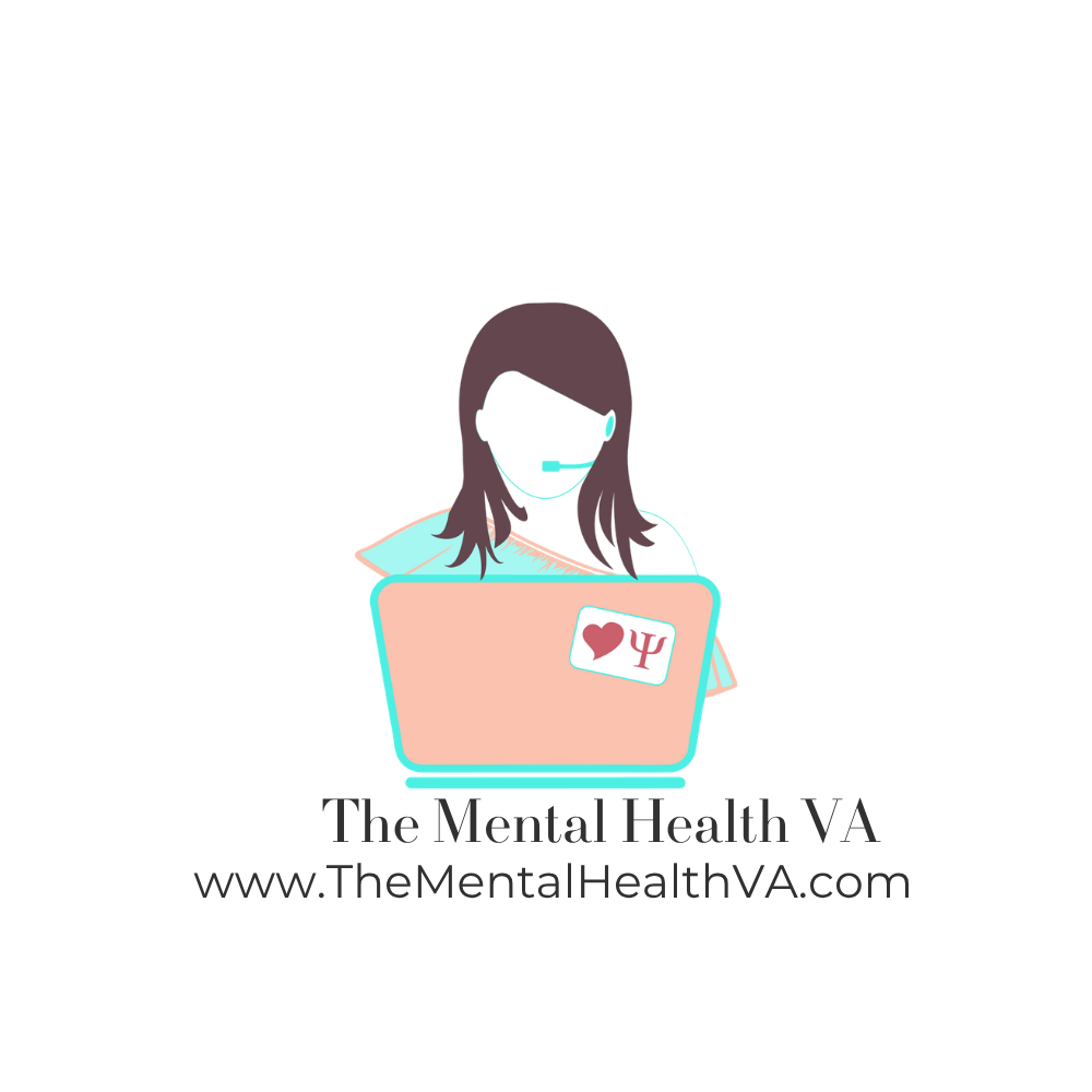 Person with long hair using a laptop with a heart and psi symbol on the screen.